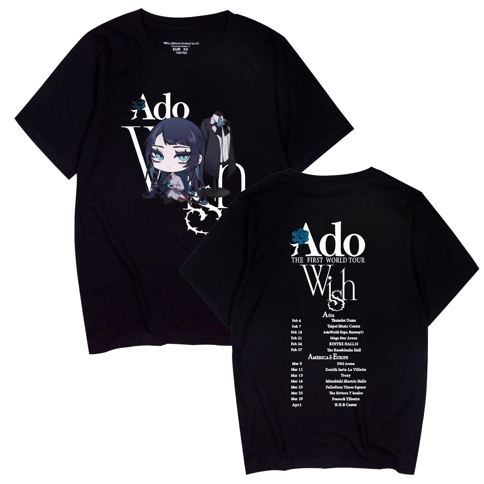 Ado Wish Tour T-shirt Japan Singer Print T-shirt, Stylish and Versatile Tops and T-shirts