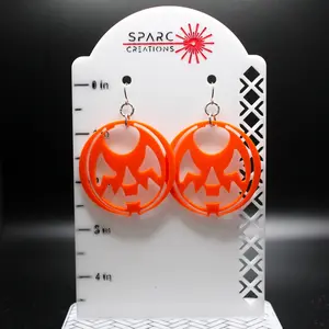 Jack-O-Lantern Halloween Orange Earrings