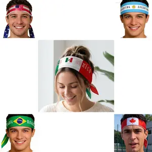 National flag headscarf Fan headscarf， 2026 Football season,   Flag Headband 35*2inch-,Multiple countries available， Spectator Cheer Prop Support - Sports Events, Festival Activities, Football Matches, and Daily Wear Sports Cheer Headwear