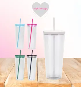 25oz Color Acrylic Snow Globe Tumbler | Snowglobe Tumbler
