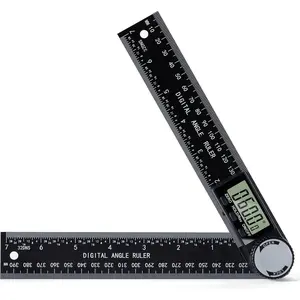 Digital Angle Finder Protractor, 3rd Generation Quick Display Angle Gauge Ruler, 7-Inch (200mm) Professional Measuring Tool for Woodworking, Carpentry, and Construction(plastic)