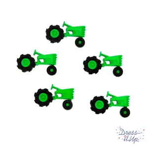 Plowin Thru Green Farm Tractor Buttons