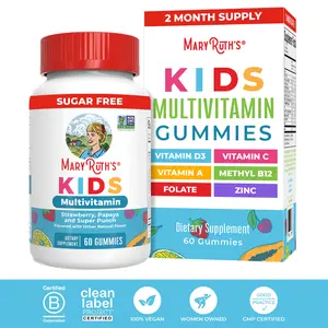 MaryRuth's Kids Multivitamin Gummies - Sugar Free - 2 Month Supply - Immunity - Bone Health - Non-GMO Project Verified - Vegan - Gluten Free