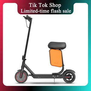 JOYHIS Electric Scooter with Seat: 350W Motor, 8.5-Inch Tires, 19 MPH Max Speed, 14–18 Mile Range, Bright LED Lights. Weighing 14.8 kg with a 265 lb weight capacity—an essential choice for adults and students for campus commuting.