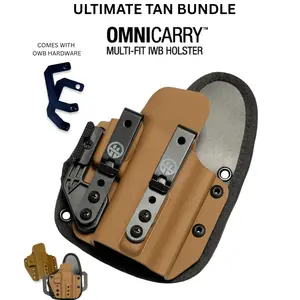 Coyote Tan OMNIcarry Ultimate Bundle – Multi-Fit Holster | Standard + Micro/1911 Shell | 600+ Fits