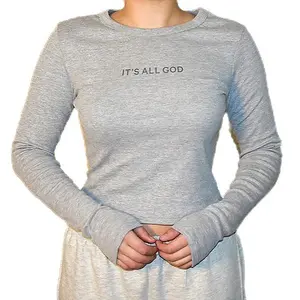 "IT'S ALL GOD" Baby Tee Long Sleeve