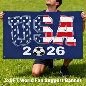 World Flag & USA Fan Support Banner – Long International Pennant String for Parties, Parades, and Sporting Events