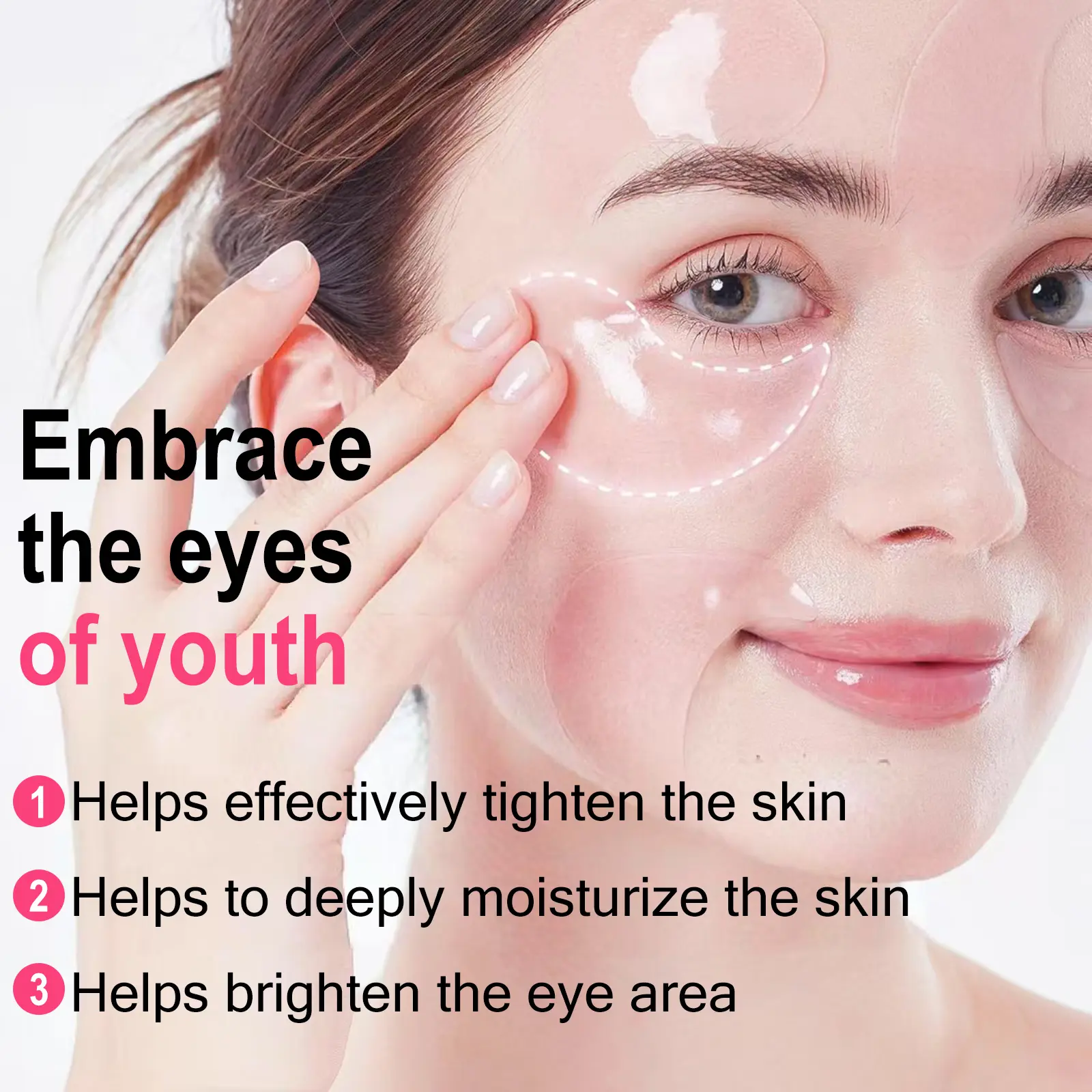 60pcs Collagen Protein Eye Masks, Strong Hydration, Glossy Skin, Niacinamide, Caffeine, Vitamin B12, Instant Lift, All Skin Types, Eye Treatment Mask, Eye Patch