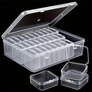 Clear Jewelry Storage Box, 1 Set Transparent Jewelry Organizer, Jewelry Storage Box for Earrings, Rings, Necklaces, Home Organizer, Compartment Box