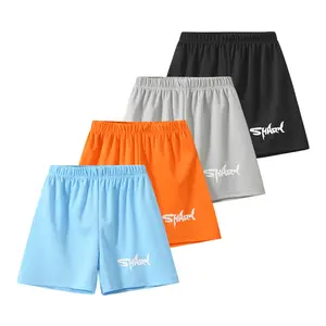 4 Pack Boys Athletic Shorts Kids Workout Sweat Shorts Casual Elastic Waist Activewear for Gym Running 3-12 Years