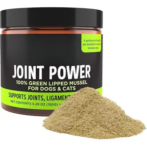 Natural Joint Support Powder for Dogs & Cats - 100% Green Lipped Mussel Supplement for Healthy Joints, Tendons, Ligaments - Reusable, Easy-to-Use Formula for Mobility & Comfort - 2.64 oz frontline  flea  treatment flea  treatment  dogs
