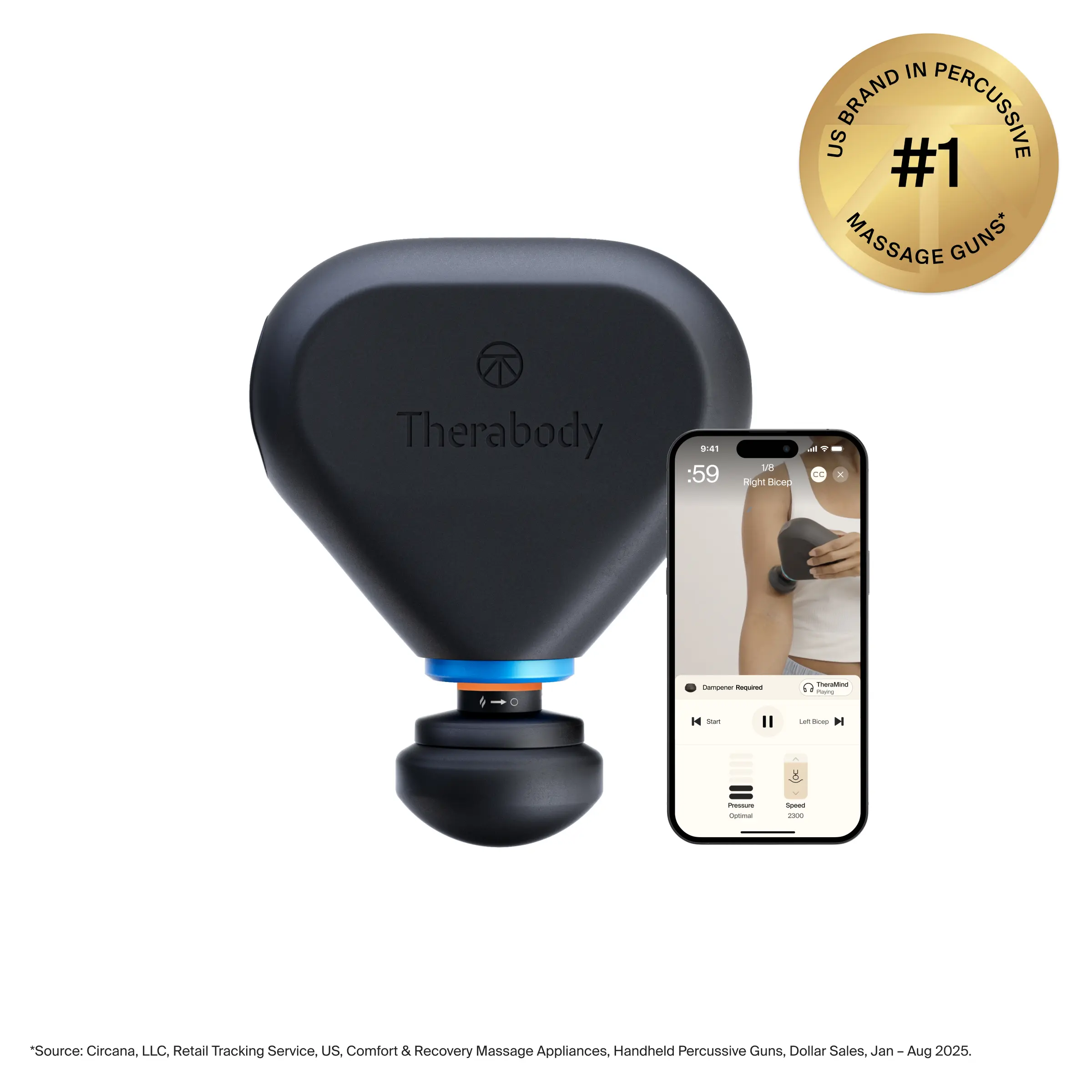 Therabody Theragun Mini Plus - Portable Massage Gun with Heat