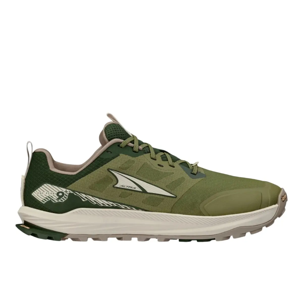 Altra Mens Lone Peak 9 Plus Trail Running Sneakers Shoes - Beige, Green Altra Mens Lone Peak 9 Plus Trail Running Sneakers Shoes - Beige, Green
