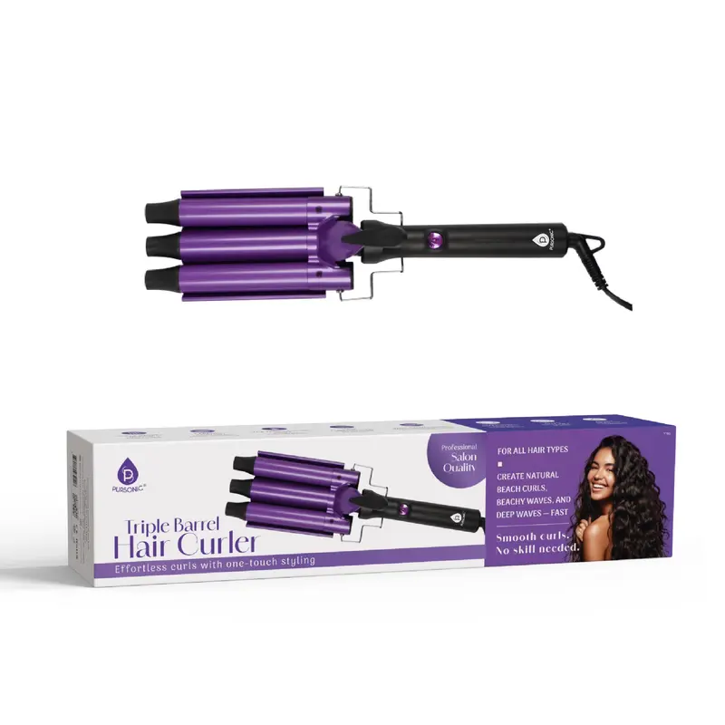 how to use 3 barrel hair waver - TikTok Shop display picture 2