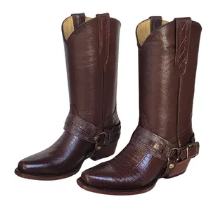 Women's Brown Leather Snip Toe Boots Bracelet Style- Walking Shoes Girl Comfort