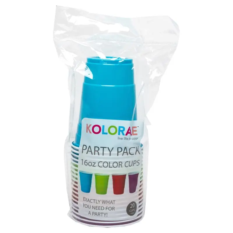Blueoco 6075166 Kolorea 16 oz Assorted Plastic Cup