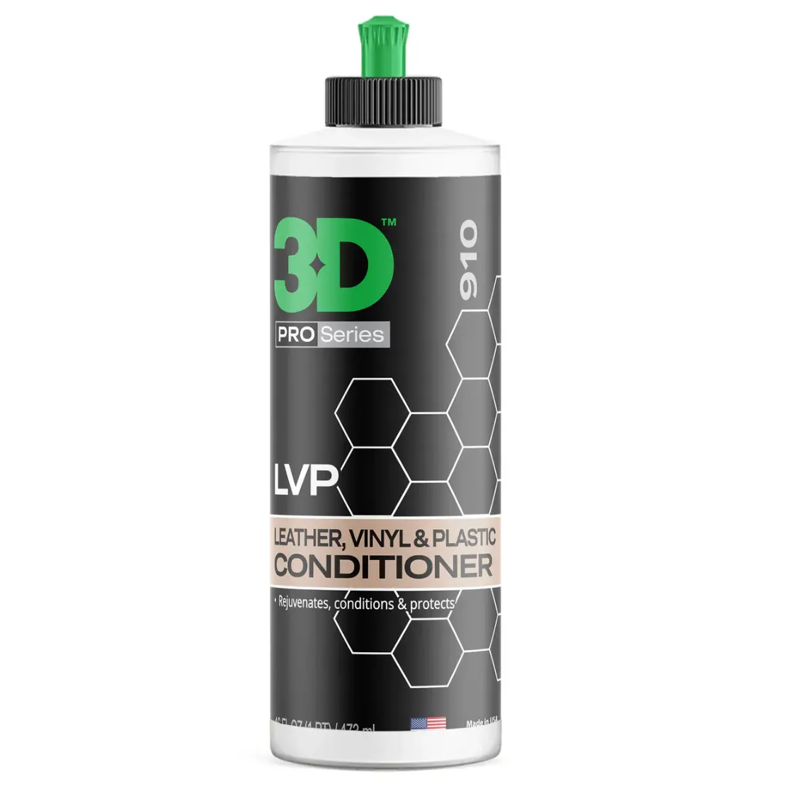 3D LVP Interior Car Detailing Kit - Environmentally Responsible Interior Car Cleaner with Industry-Leading Eco-Friendly Formulation, Mink Oil, Scented, Conditions & Protects Leather/Vinyl Multi-Surfaces, Ensures After Clean Results