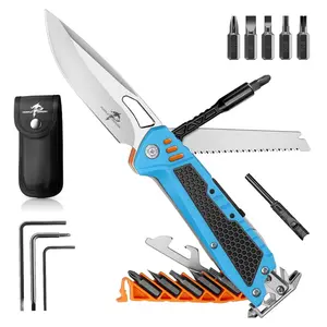 PURPLE DRAGON 13-in-1 Multitool with Sheath, Gift for Men Dad Husband