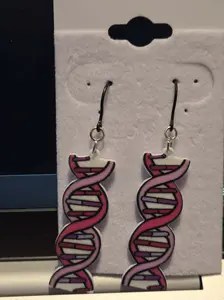 Dna helix plastic hook earrings