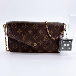 Pre-owned Louis Vuitton Monogram Pochette Felicie Chain Wallet