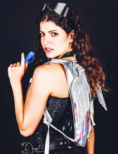 Hydration Backpack | Cute Wings | Holographic Anti-Theft | Silver