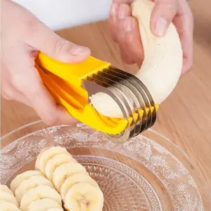 2PCS Stainless Steel Banana Slicer, Cucumber & Ham Banana Cutter, Fruit Slicer