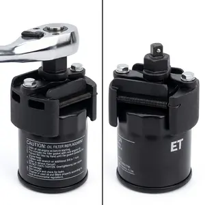 Cap Style Adjustable Oil Filter Wrench, 1/2'' Drive Universal Removal Tool, Updated Design for 60mm-80mm Small to Medium Spin-on Oil Filters