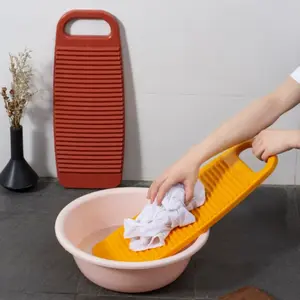 1PC Large Capacity Household Laundry Room Washboard with Thickened Silicone Plastic Basin - Laundry Products - Non-Slip Design
