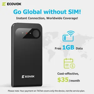 ECOVOX 4G Mini Portable WiFi Hotspot No SIM Card Free 1GB Data Connects 9 Devices for Travel Camping & Outdoor Use tiktokshopspringglowup SummerVibes outdoorfun
