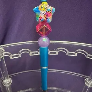 Custom Pens Stylus Pens with Adorable Character Topper and Colorful Beads for Unique Writing Experience Perfect for Both Writing and Stylus Use