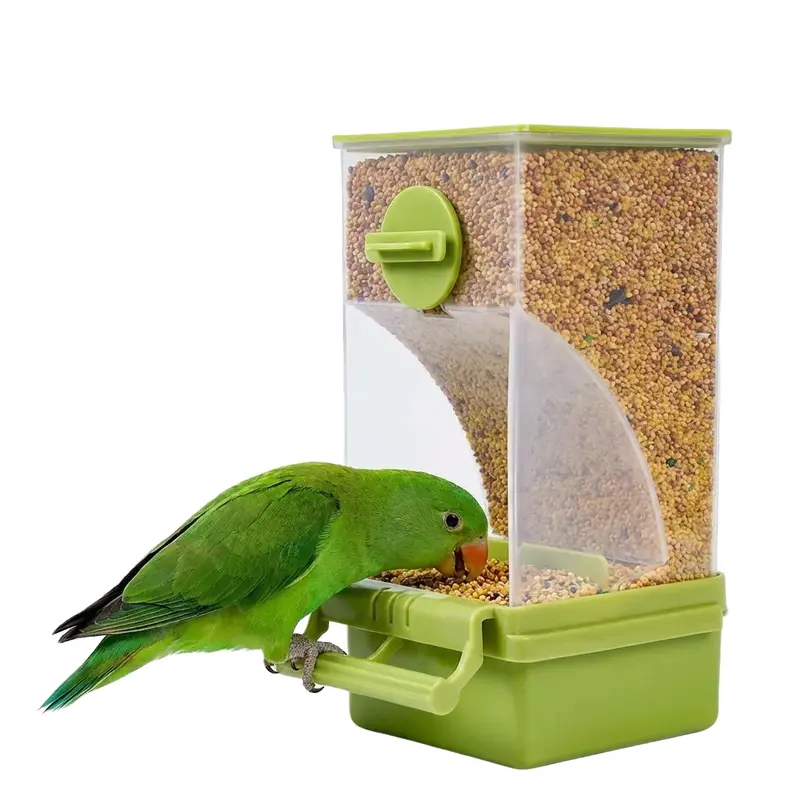 Bird Feeder - Automatic Parrot Chaff Separator - Anti-Spill Hanging Integrated Feeder Food Box, Acrylic Transparent Seed Food Container, Suitable for All Types of Birds, No Mess Bird Feeder, Bird Feeding Tool, Bird Supplies