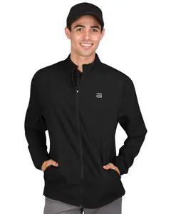 Mens Golf Zippered Windbreaker Jacket