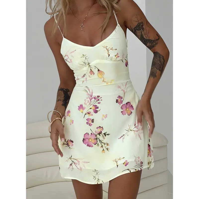 open lace back dress Koko Mini Dress Green main image 0