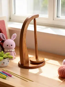 Yarn Holder for Crocheting and Knitting, Wooden Yarn Spinner with Magnetic Rotating Mechanism and Anti-Slip Pads, Crochet Gift for Knitting Lovers