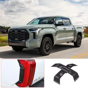 2-piece set of ABS carbon fiber texture car rear taillight side trim panels suitable for 2022+ Toyota Tundra