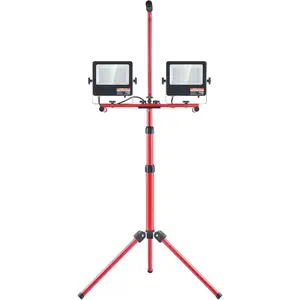 VEVOR LED Work Light with Stand, 21000 Lumens, Three-Head Portable Camping Light with Individual Switch, Tripod Stand, 10.83 ft Power Cord, for Indoor Outdoor Job Site Construction, IP65 WaterproofVEVOR Super Brand Day