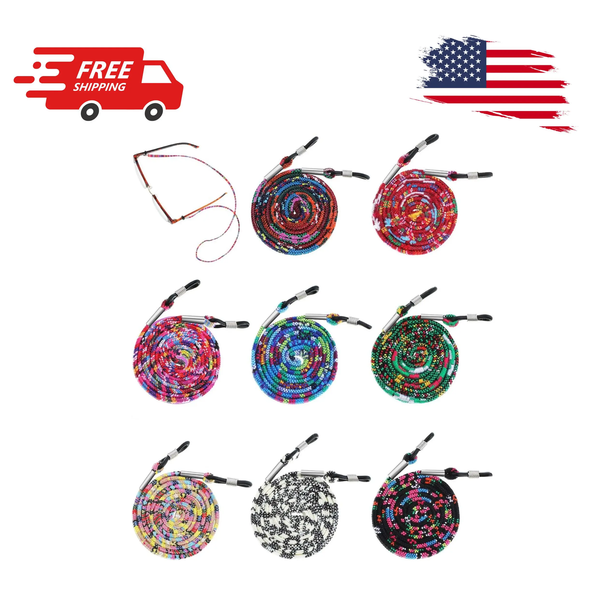 8 Pieces Eyeglass Holder Strap Chain Cord Lanyard for Women