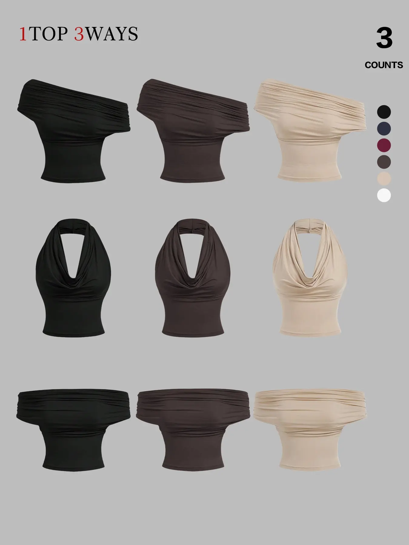 Black + Dark Coffee + Apricot