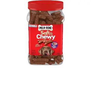 Milk-Bone Soft & Chewy Dog Treats Beef & Filet Mignon Recipe, 25 Ounce - Made with Real Chuck Roast