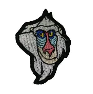 Wise Jungle Bamboo Embroidered Patch – Mystical Monkey Elder Iron-On Badge