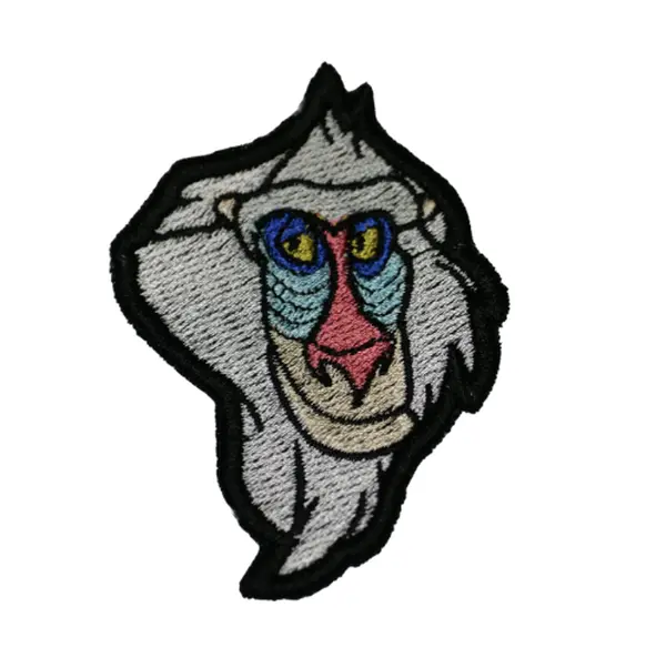 Wise Jungle Bamboo Embroidered Patch – Mystical Monkey Elder Iron-On Badge