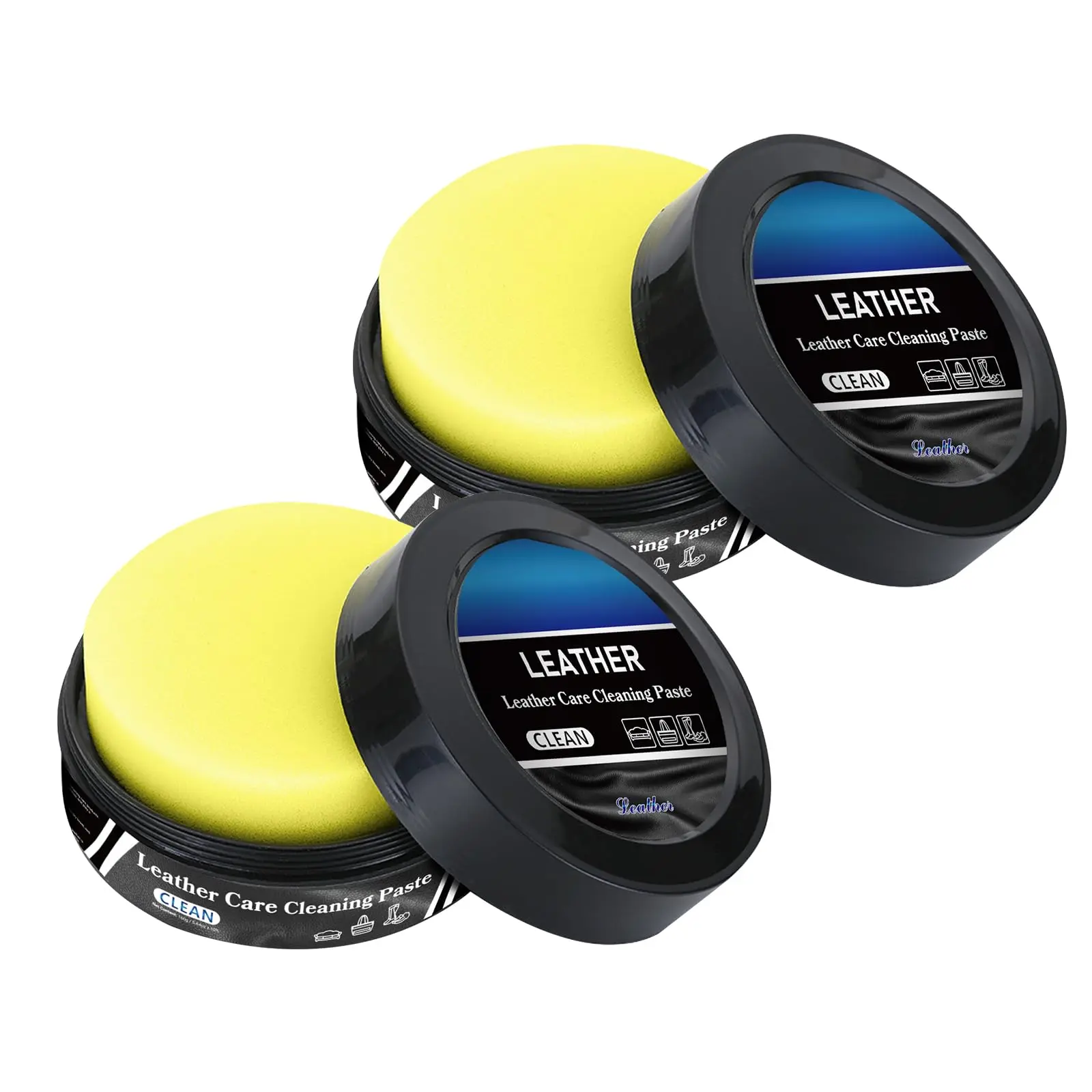 Multi-Purpose Leather Cleaning & Care Cream, Practical Automotive Leather Care Paste, Restores, Brightens, Waterproofs, Suitable for Car Interiors, Shoes & Bags, Cleaner Treatment Agent