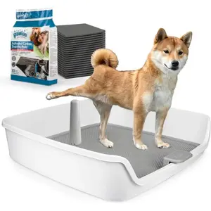 Pee Pad Holder, XL Dog Litter Box, Puppy Pads Holder, Puppy Potty Tray for Small/Medium/Large Dog Potty Training, 25" x 25"