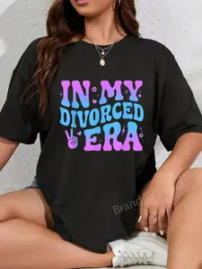 100% Cotton In My Divorced Era Funny Divorce Party Support Divorce Squad T-Shirt
