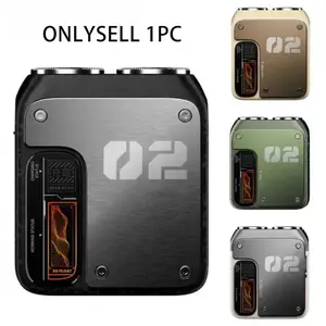 Mechanical shaver body alloy holographic energy display 3D dual ring blade red IPX7 portable tactical shaver can be washed all over the body, essential for winter, seasonal gift, Christmas gift