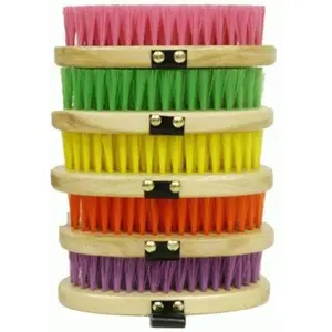 7" long Wooden Brush w/ Hand strap