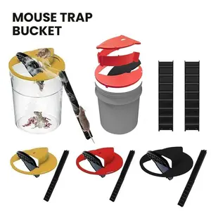 Flip N Slide Bucket Lid Mouse Trap,Mouse Traps Bucket for Indoor and Outdoor Use - Mouse Traps Indoor for Home - Multi-Catch, Auto-Reset, Humane or Lethal Rat Trap - ABS Material -Reusable Mouse Trap