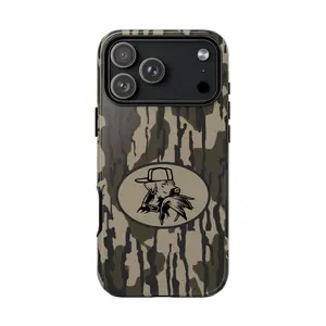 Redneck Duck Dog Hunting Phone Case for iPhone 11-17 & Samsung S21-S26, Tree Camo Old School Waterfowl Cover, Retriever Hunter Gift, Outdoor Protective Phone Case