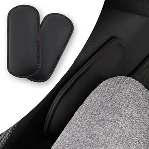 2PCS Car Door Armrest Pads,Soft Leather+Memory Foam Car Knee Pads for Arm Support&Protect Elbow and Knee,Universal Car Elbow Pads Car Accessories Interior for Most Vehicles (Black)