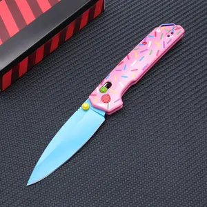 2038 Doughnut Folding Knife, Aluminum Alloy Handle, Anti Corrosion High Hardness Steel, Outdoor Camping, Driving, Fishing EDC Tool, Best Gift